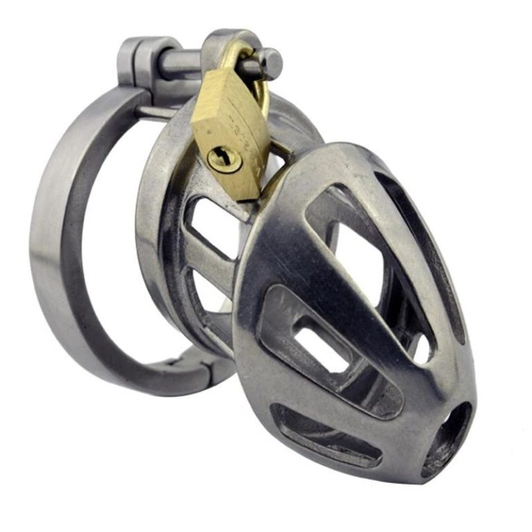 Cage De Chasteté NANO 4 Avec Anneaux - Rose - ABS Hypoallergénique - Neuf